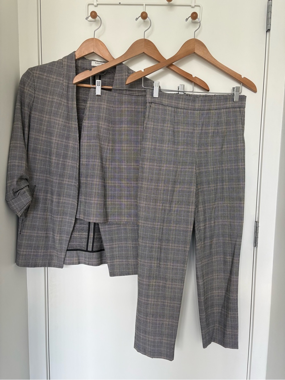 Babaton by Aritzia Plaid Suit Set - Blazer (S), Skirt (0), & Pants (2)